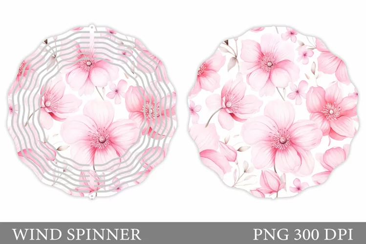 Flowers Wind Spinner Design. Flowers Spinner Sublimation