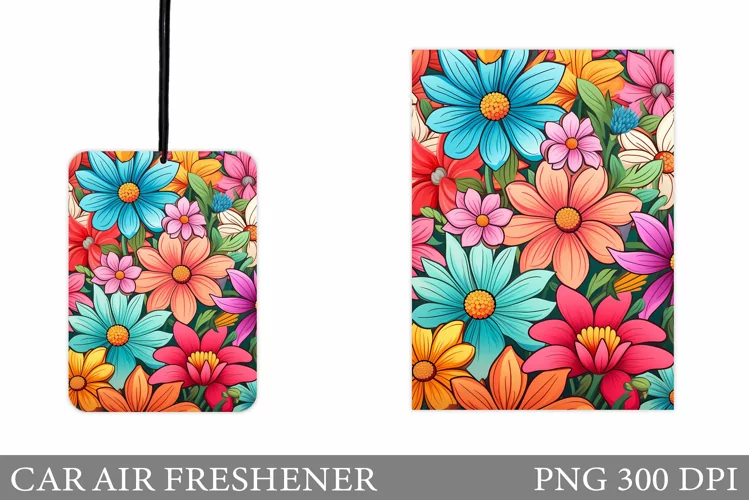 Flowers Car Air Freshener. Floral Car Air Freshener Design