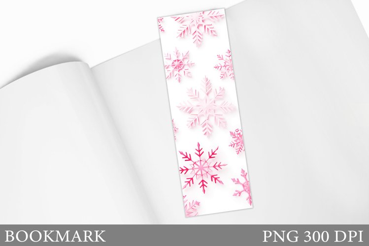 3D Snowflakes Bookmark. Snowflakes Bookmark Sublimation