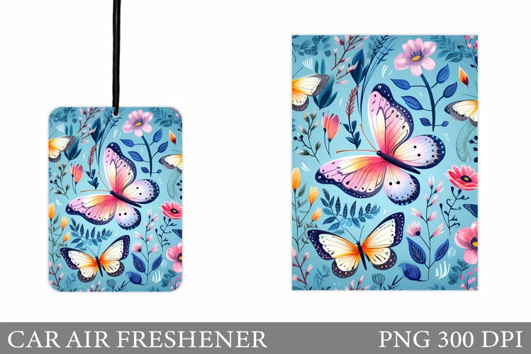 Butterfly Car Air Freshener. Flowers Car Air Freshener