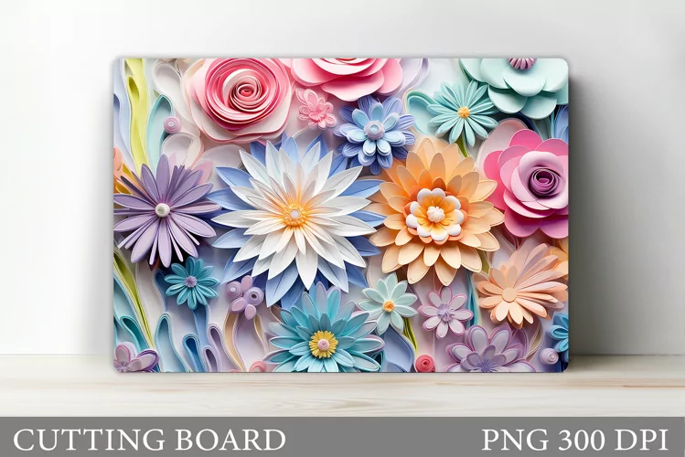 Flowers Cutting Board Design. Flowers Kitchen Cutting Board