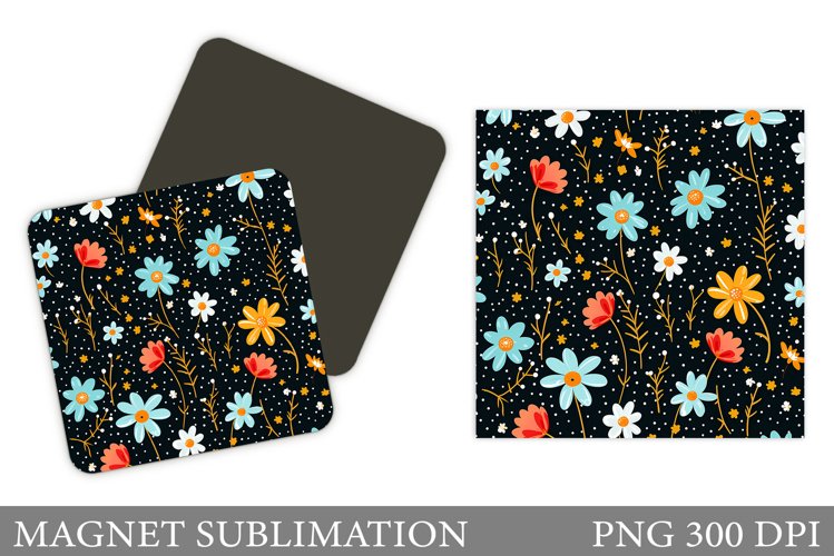 Flowers Magnet Design. Wildflowers Magnet example image 1