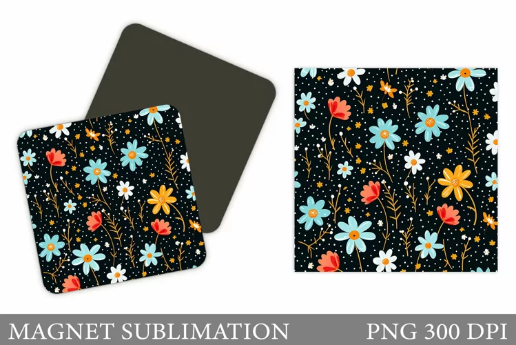 Flowers Magnet Design. Wildflowers Magnet