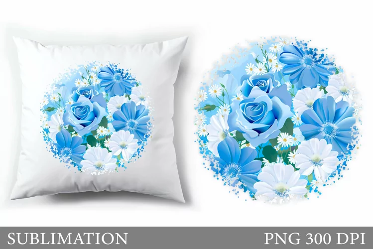 Flowers Pillow Sublimation. Summer Sublimation