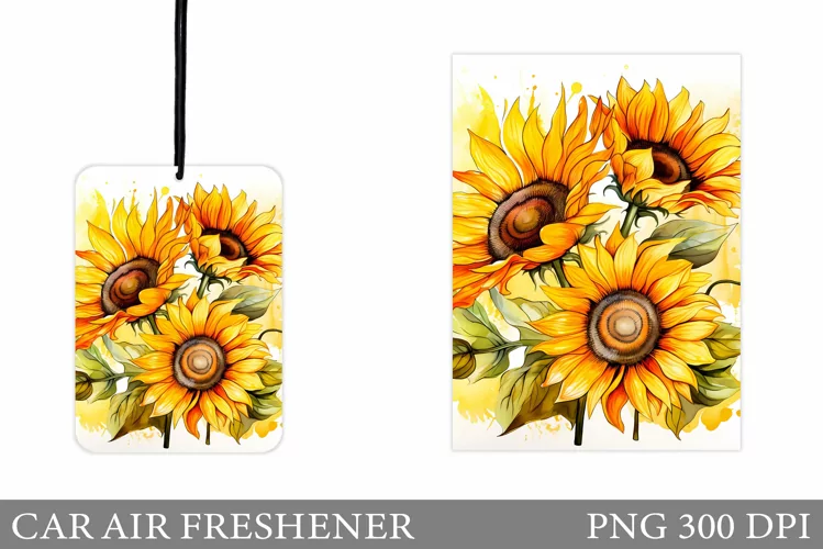 Sunflowers Car Air Freshener. Summer Car Air Freshener