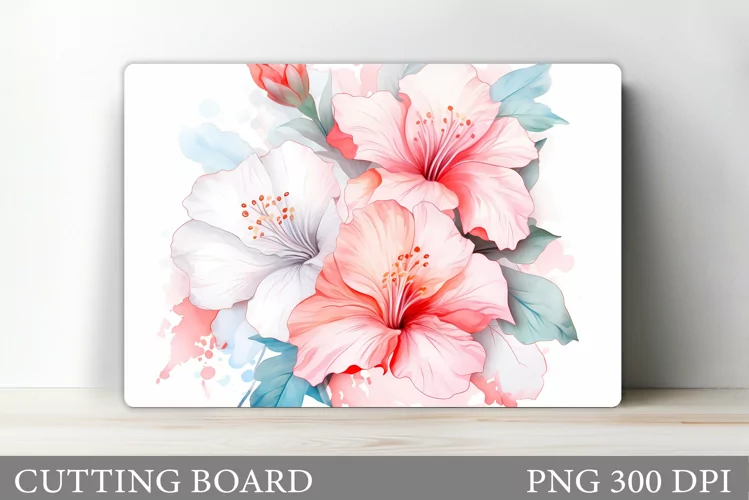 Flowers Cutting Board. Kitchen Cutting Board Sublimation