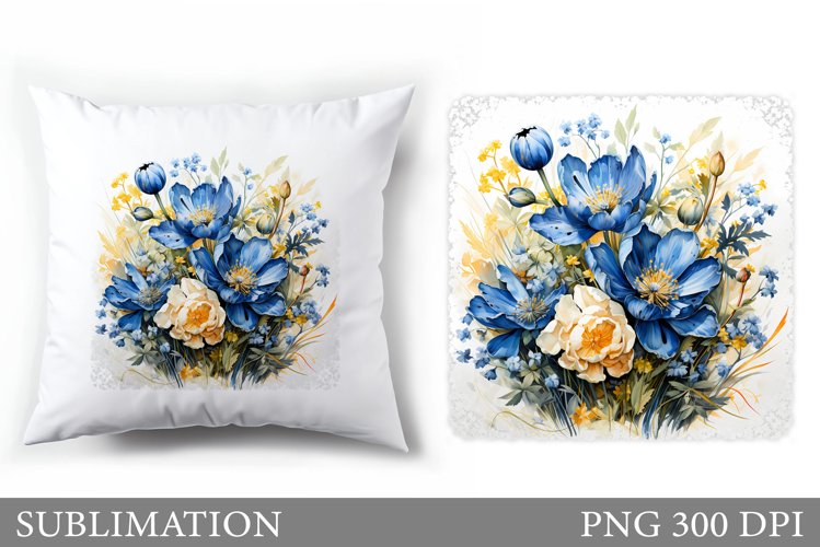 Flowers Pillow Sublimation. Summer Sublimation