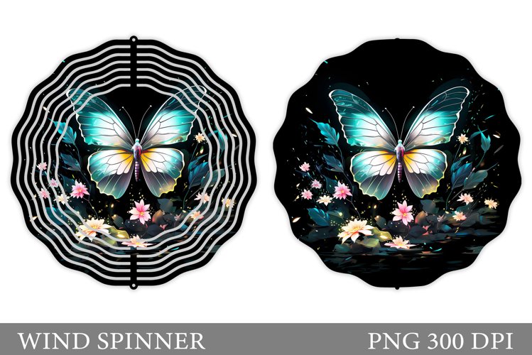 Butterfly Wind Spinner. Flowers Wind Spinner Sublimation