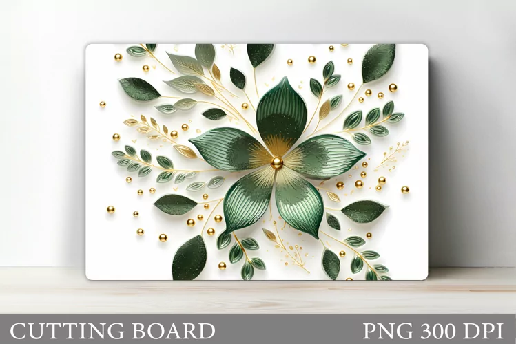 Flowers Cutting Board. 3D Flowers Cutting Board Sublimation