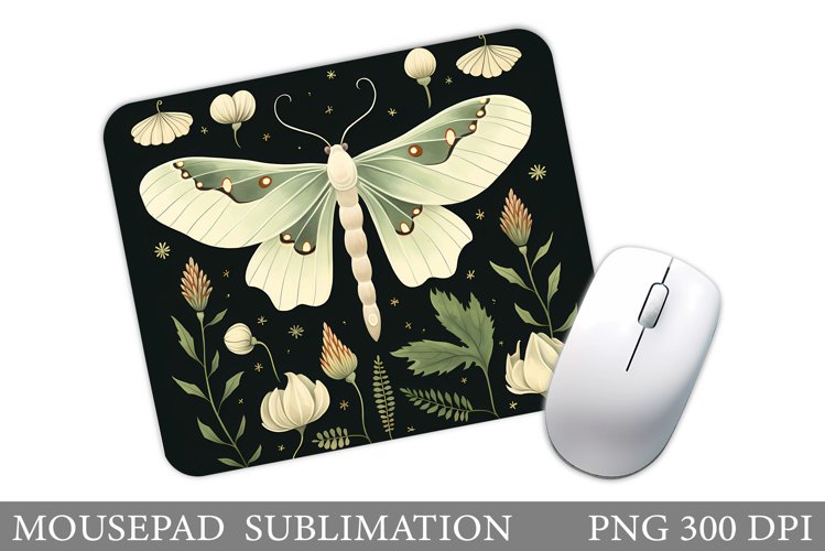 Butterfly Mouse Pad Design. Flowers Mouse Pad Template