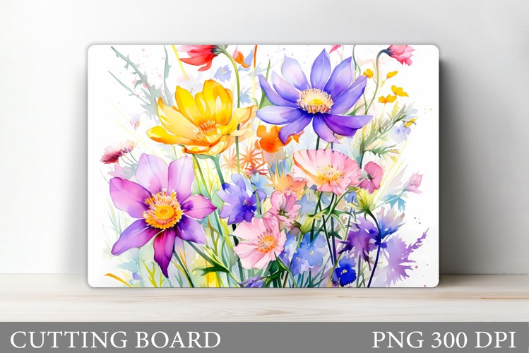 Flowers Cutting Board. Wildflowers Cutting Board Design example image 1