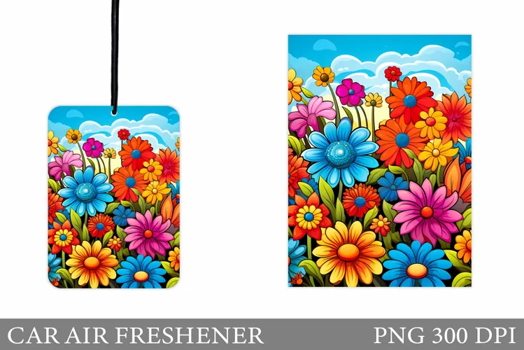 Flowers Car Air Freshener. Summer Car Air Freshener Design