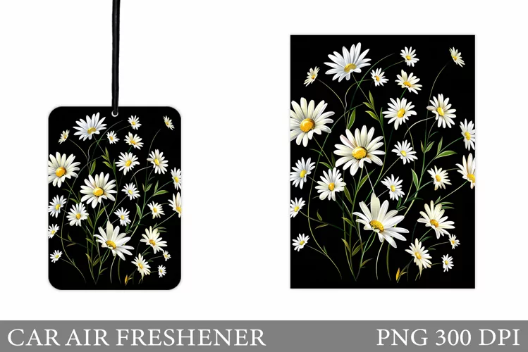 Daisy Flowers Car Air Freshener. Floral Car Air Freshener