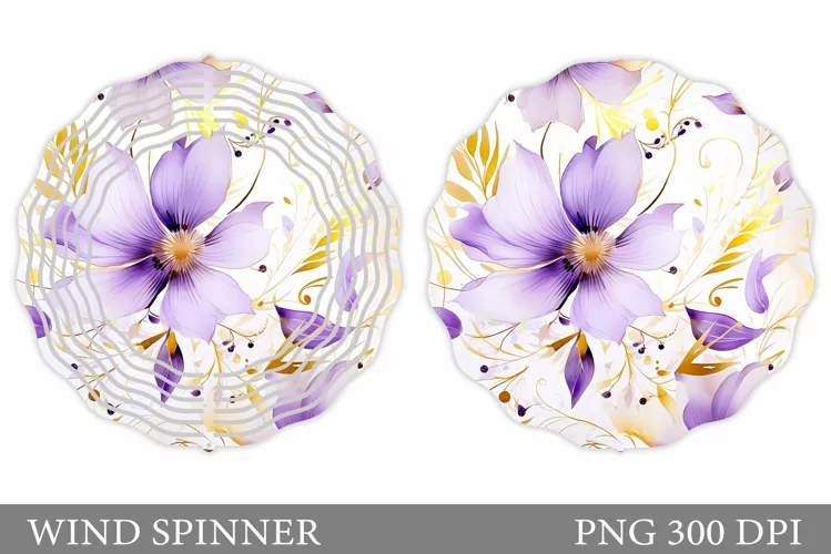 Flowers Wind Spinner Design. Flowers Wind Spinner Template