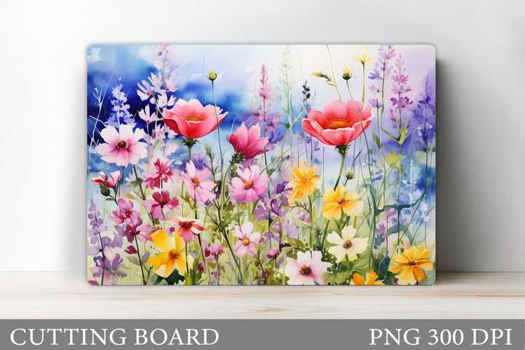 Wildflowers Cutting Board. Daisy Flowers Cutting Board
