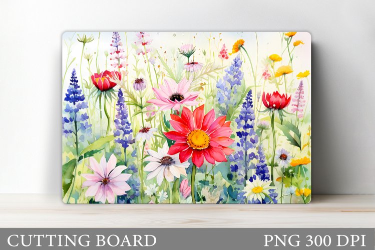 Flowers Cutting Board. Wildflowers Cutting Board Design