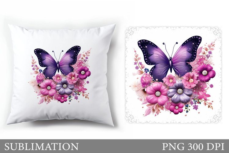Bitterfly Sublimation. Butterfly Pillow Design