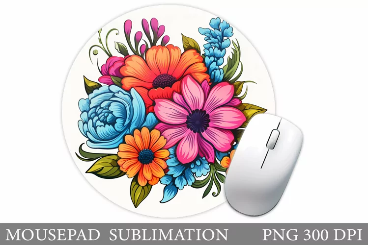 Flowers Mouse Pad Design. Flowers Mouse Pad Sublimation