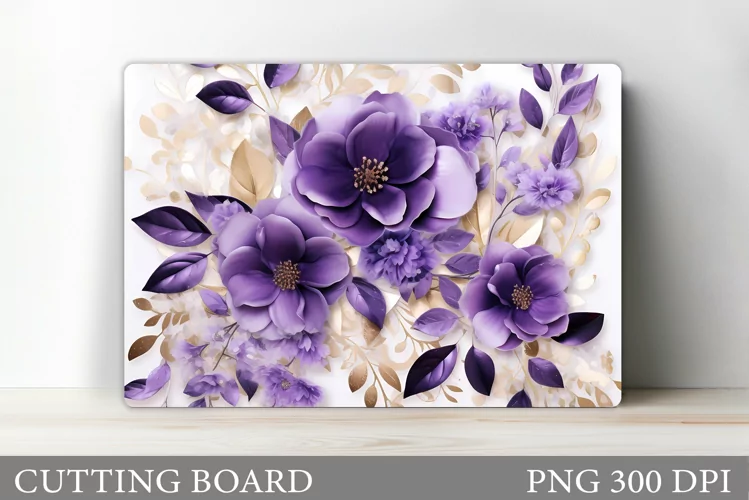 Flowers Cutting Board. 3D Flowers Cutting Board Design