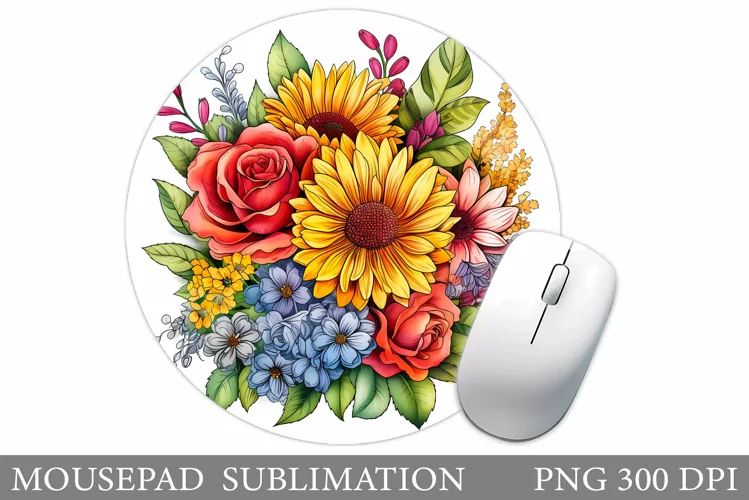 Flowers Mouse Pad Design. Flowers Mouse Pad Sublimation
