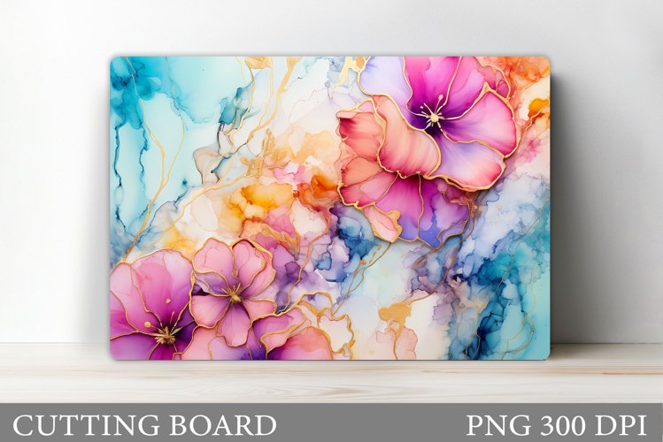 Flowers Cutting Board. Floral Cutting Board Design example image 1