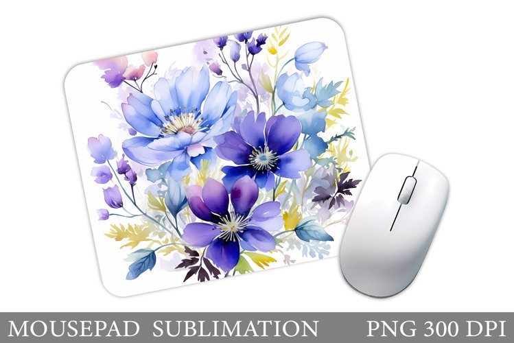 Flowers Mouse Pad Sublimation. Flowers Mouse Pad Design example image 1