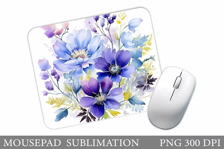Flowers Mouse Pad Sublimation. Flowers Mouse Pad Design