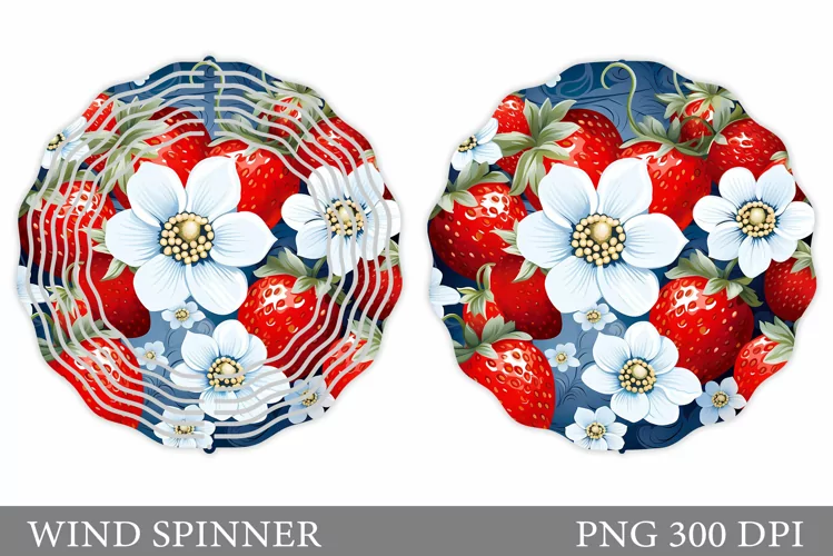 Strawberry Wind Spinner Sublimation. Summer Wind Spinner