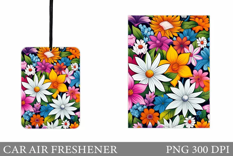 Flowers Car Air Freshener. Summer Car Air Freshener Design