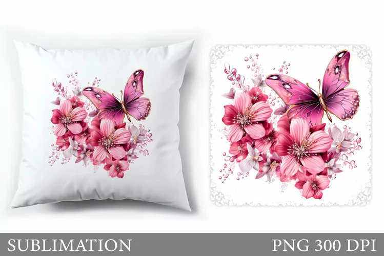 Bitterfly Sublimation. Butterfly Pillow Design