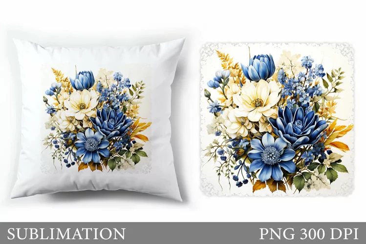 Flowers Pillow Sublimation. Summer Sublimation
