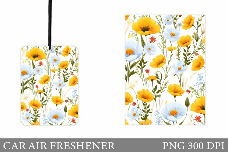 Wildflowers Car Air Freshener. Flowers Car Air Freshener
