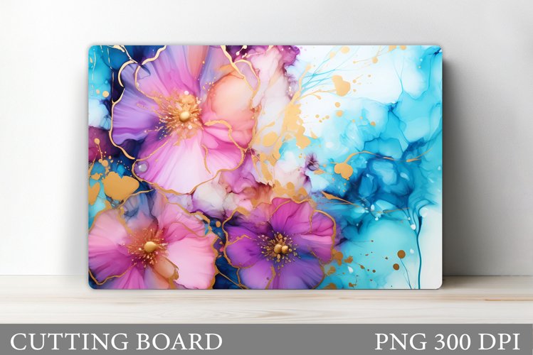 Flowers Cutting Board. Kitchen Cutting Board Sublimation example image 1