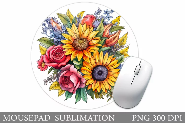 Flowers Mouse Pad Design. Flowers Mouse Pad Sublimation