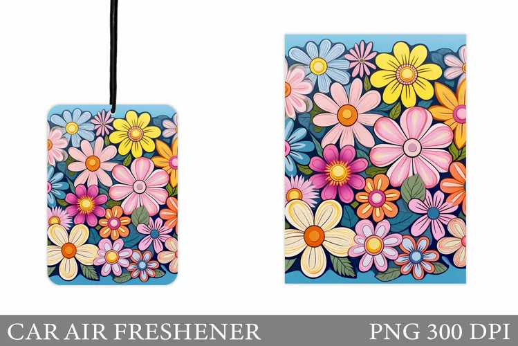 Daisy Flowers Car Air Freshener. Flowers Car Air Freshener