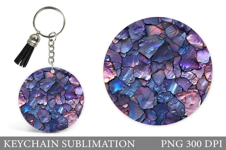 Seashell Texture Keychain. Abstract Keychain Design example image 1