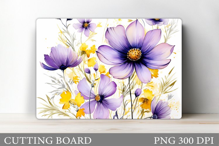 Flowers Cutting Board. Floral Cutting Board Design example image 1