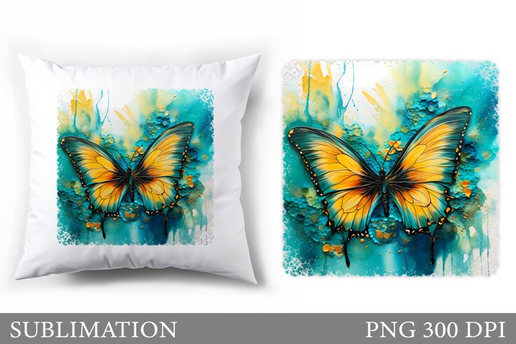 Butterfly Pillow Sublimation. Butterfly Sublimation example image 1