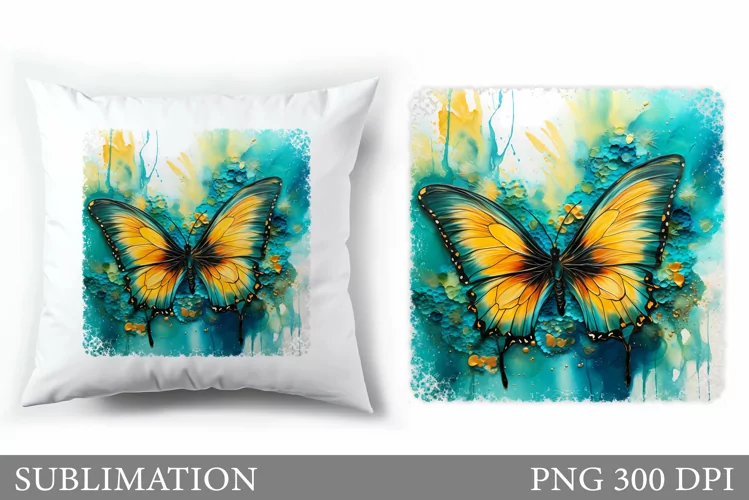 Butterfly Pillow Sublimation. Butterfly Sublimation