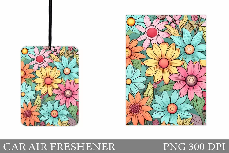 Flowers Car Air Freshener. Daisy Car Air Freshener Design