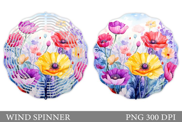 Flowers Wind Spinner Design. Wildflowers Wind Spinner example image 1
