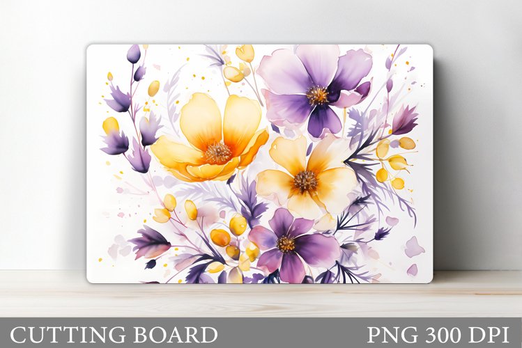 Flowers Cutting Board. Floral Cutting Board Design example image 1