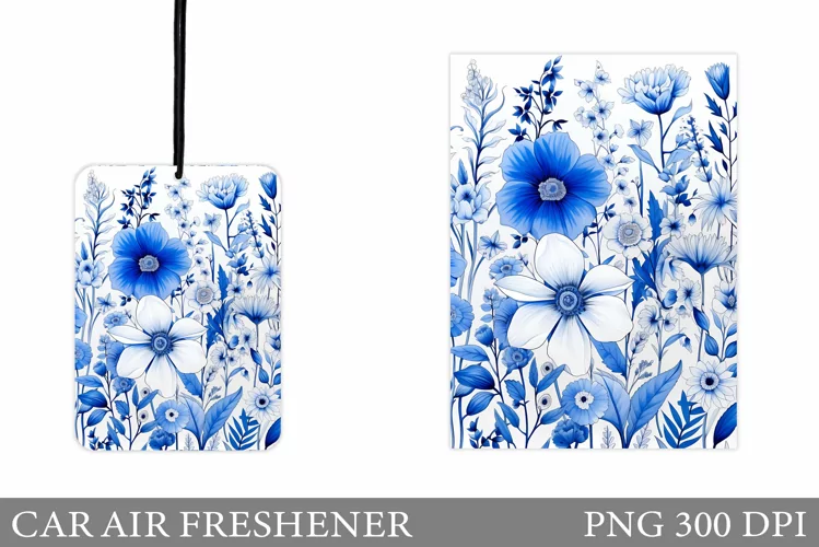 Flowers Car Air Freshener. Car Air Freshener Sublimation