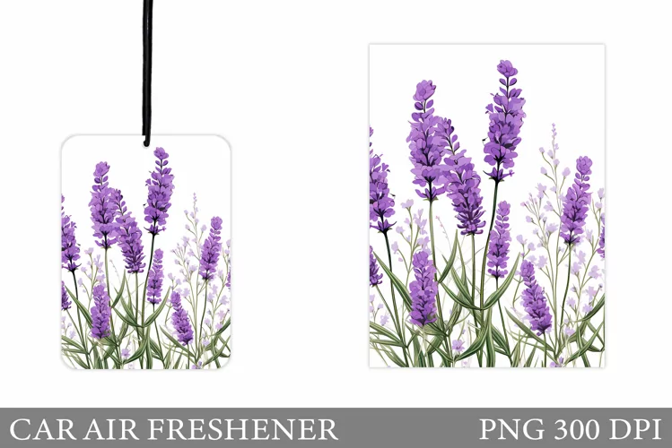 Lavender Car Air Freshener. Flowers Car Air Freshener
