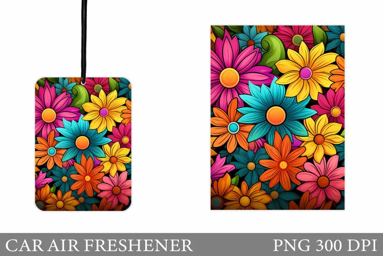 Flowers Car Air Freshener. Summer Car Air Freshener Design