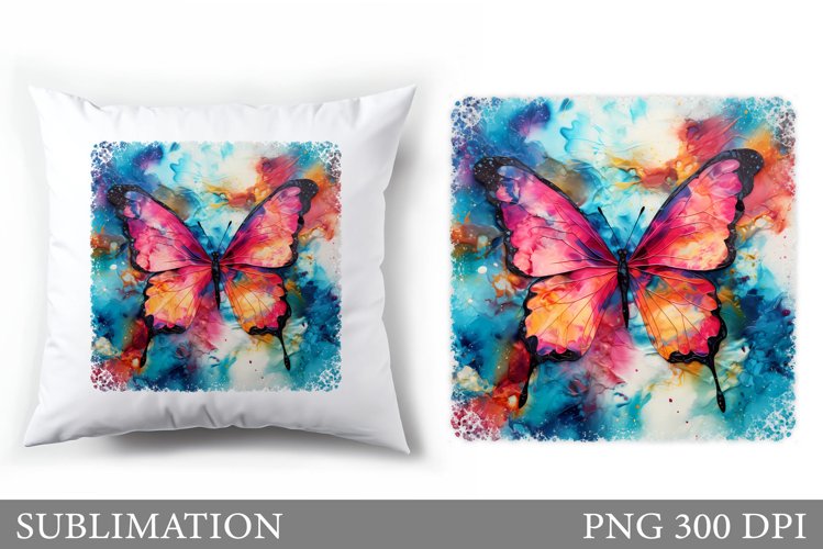 Butterfly Sublimation. Butterfly Pillow Sublimation example image 1