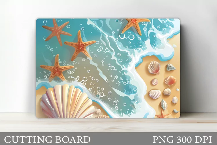 Sea Cutting Board Design. Sea Sublimation