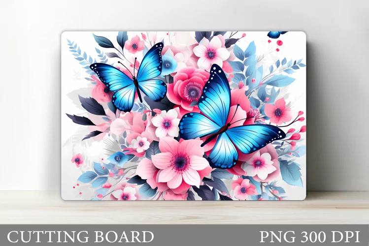 Butterflies Cutting Board. Kitchen Cutting Board Design