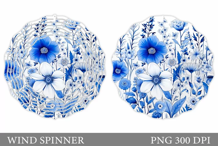 Flowers Wind Spinner Design. Flowers Wind Spinner Template