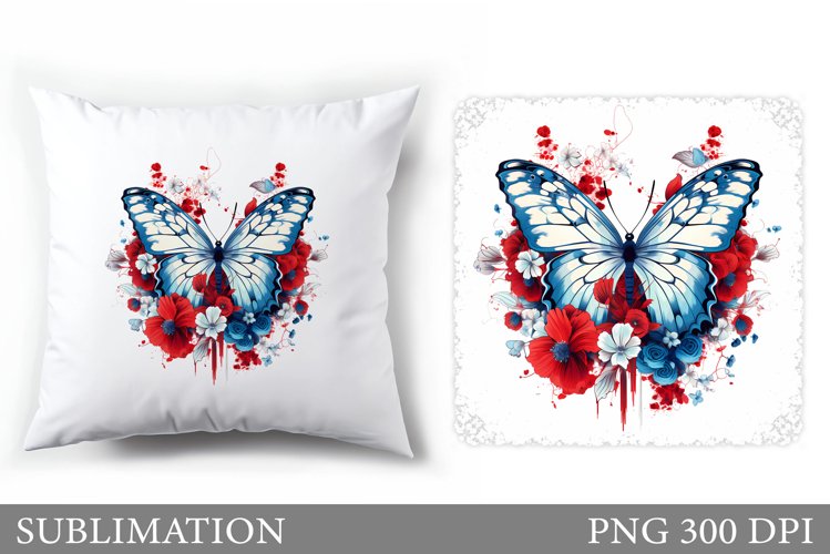 Butterfly Pillow Sublimation. Butterfly Sublimation